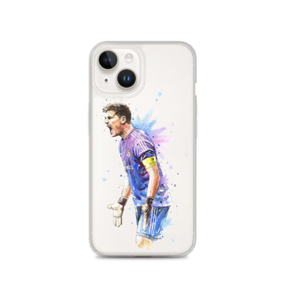 Real Madrid Legend Casillas Vintage Clear Case for iPhone® - The 90+ Minute