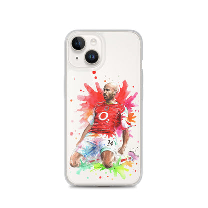 Arsenal Thierry Henry Vintage Clear Case for iPhone® - The 90+ Minute