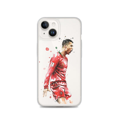 Ronaldo Portugal Celebration Vintage Clear Case for iPhone®