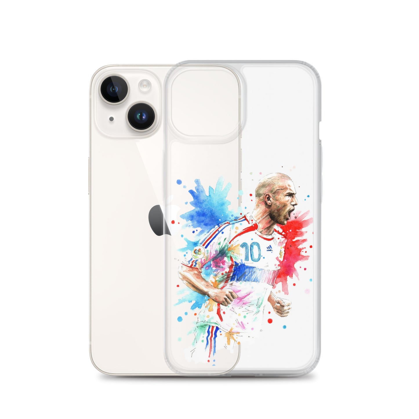 France Zinadine Zidane "Zizou" Vintage Clear Case for iPhone® - The 90+ Minute