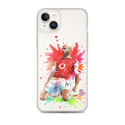 Arsenal Thierry Henry Vintage Clear Case for iPhone® - The 90+ Minute