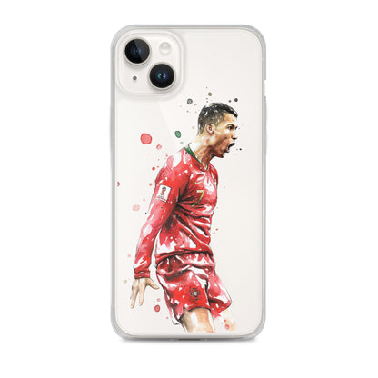 Ronaldo Portugal Celebration Vintage Clear Case for iPhone®