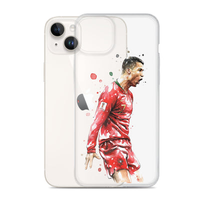 Ronaldo Portugal Celebration Vintage Clear Case for iPhone®