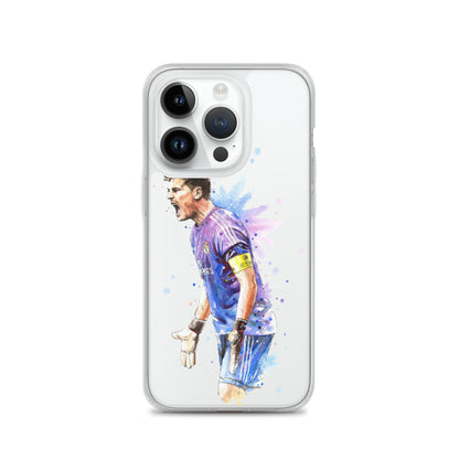 Real Madrid Legend Casillas Vintage Clear Case for iPhone® - The 90+ Minute