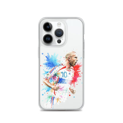 France Zinadine Zidane "Zizou" Vintage Clear Case for iPhone® - The 90+ Minute