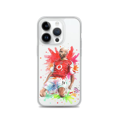 Arsenal Thierry Henry Vintage Clear Case for iPhone® - The 90+ Minute