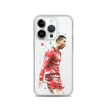 Ronaldo Portugal Celebration Vintage Clear Case for iPhone®