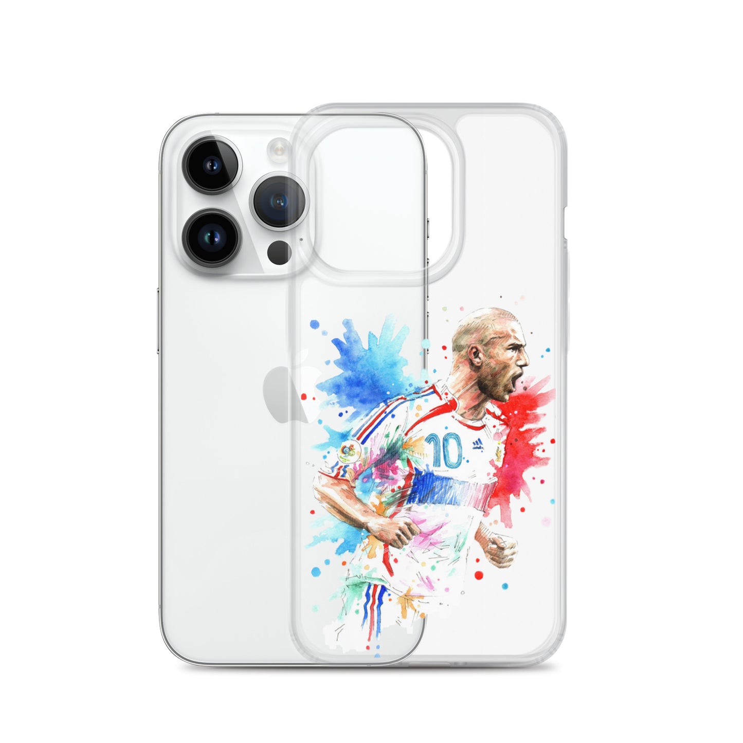 France Zinadine Zidane "Zizou" Vintage Clear Case for iPhone® - The 90+ Minute