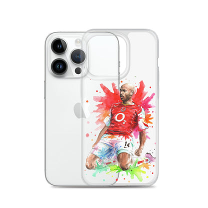 Arsenal Thierry Henry Vintage Clear Case for iPhone® - The 90+ Minute
