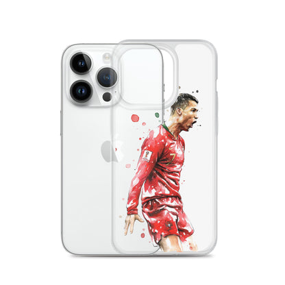 Ronaldo Portugal Celebration Vintage Clear Case for iPhone®