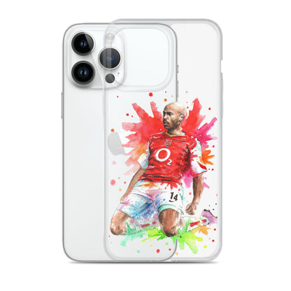 Arsenal Thierry Henry Vintage Clear Case for iPhone® - The 90+ Minute