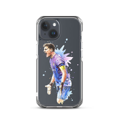 Real Madrid Legend Casillas Vintage Clear Case for iPhone® - The 90+ Minute