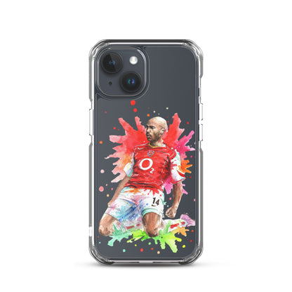Arsenal Thierry Henry Vintage Clear Case for iPhone® - The 90+ Minute