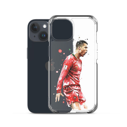 Ronaldo Portugal Celebration Vintage Clear Case for iPhone®