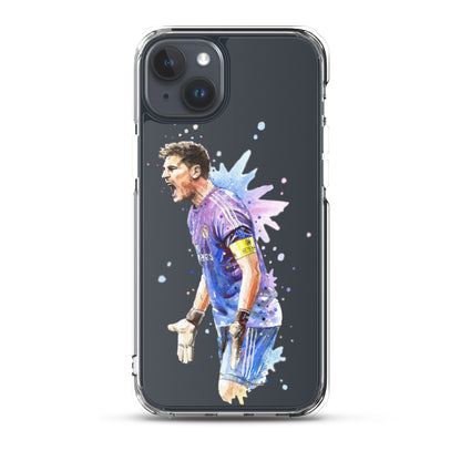 Real Madrid Legend Casillas Vintage Clear Case for iPhone® - The 90+ Minute