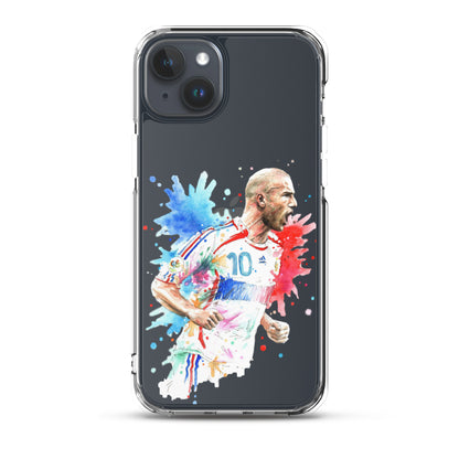 France Zinadine Zidane "Zizou" Vintage Clear Case for iPhone® - The 90+ Minute