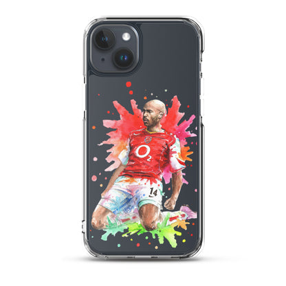 Arsenal Thierry Henry Vintage Clear Case for iPhone® - The 90+ Minute