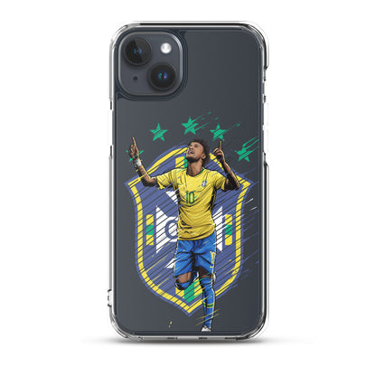 Neymar Brazil Logo iPhone Clear Case - The 90+ Minute