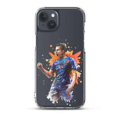Netherlands Van Persie Vintage Clear Case for iPhone®