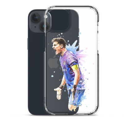 Real Madrid Legend Casillas Vintage Clear Case for iPhone® - The 90+ Minute