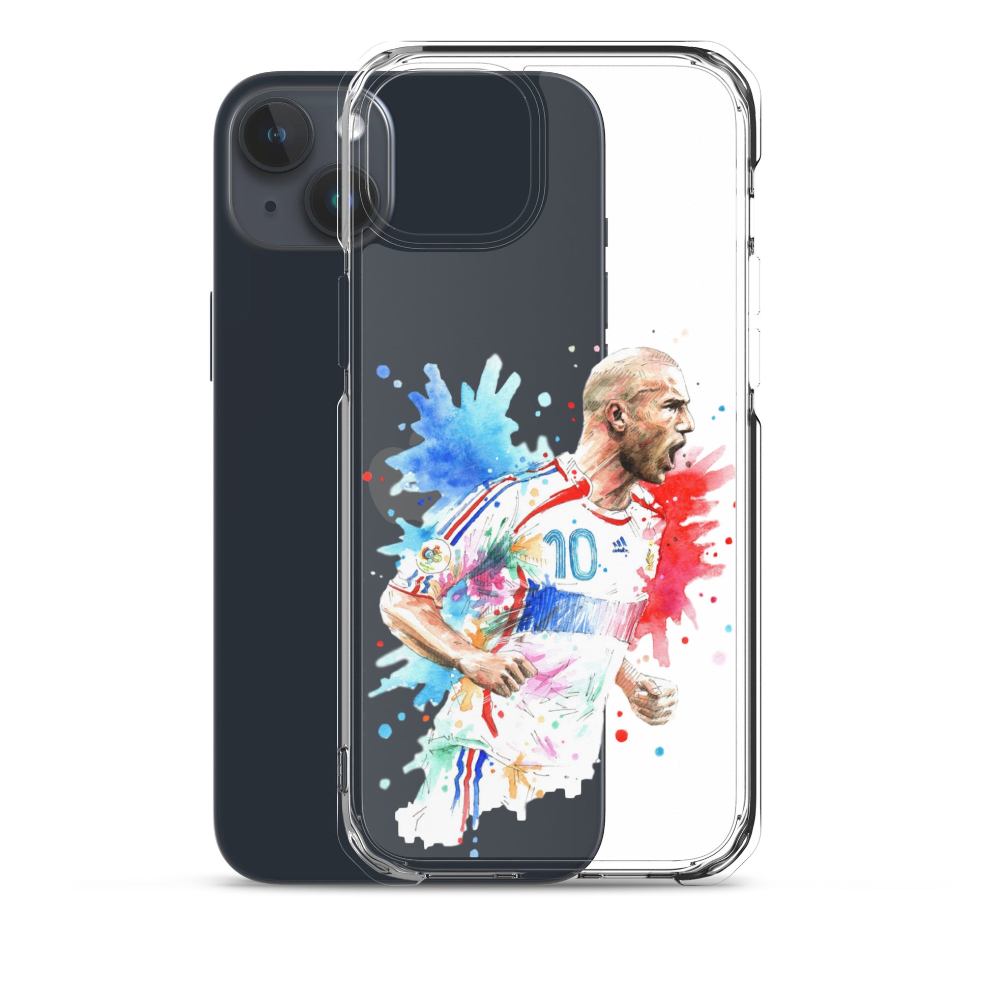 France Zinadine Zidane "Zizou" Vintage Clear Case for iPhone® - The 90+ Minute