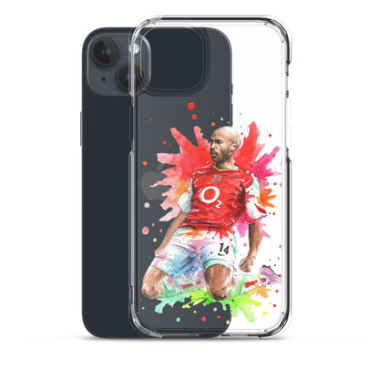 Arsenal Thierry Henry Vintage Clear Case for iPhone® - The 90+ Minute