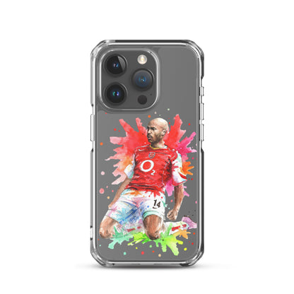 Arsenal Thierry Henry Vintage Clear Case for iPhone® - The 90+ Minute