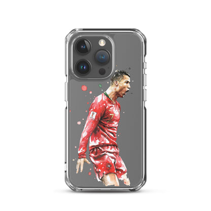 Ronaldo Portugal Celebration Vintage Clear Case for iPhone®
