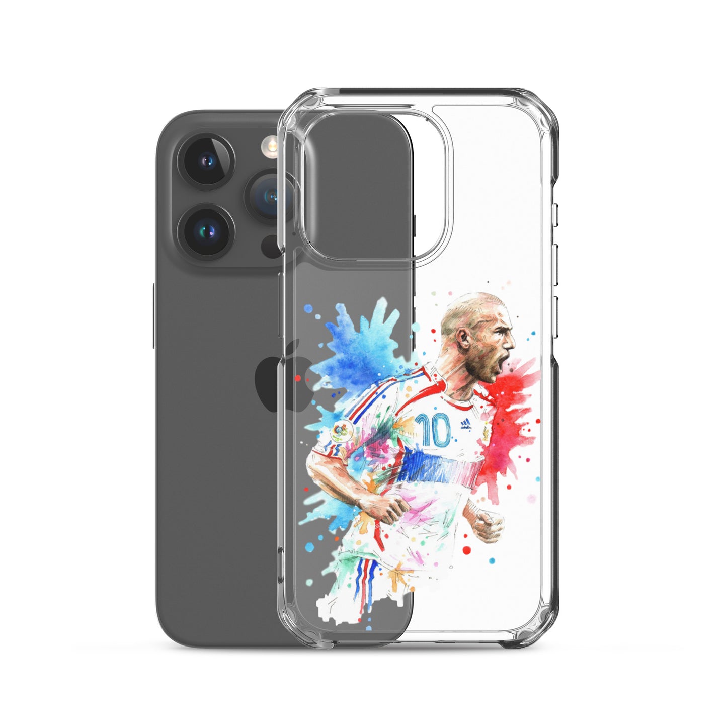 France Zinadine Zidane "Zizou" Vintage Clear Case for iPhone® - The 90+ Minute