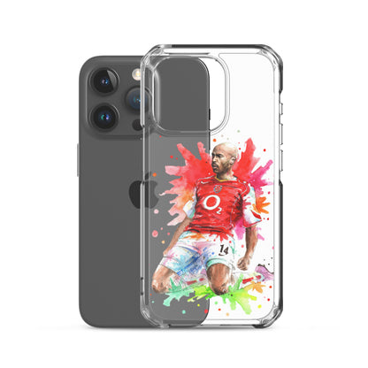 Arsenal Thierry Henry Vintage Clear Case for iPhone® - The 90+ Minute