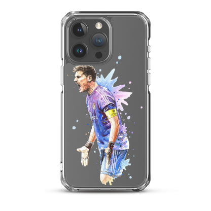 Real Madrid Legend Casillas Vintage Clear Case for iPhone® - The 90+ Minute