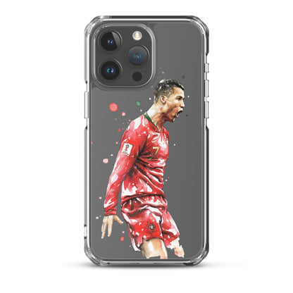 Ronaldo Portugal Celebration Vintage Clear Case for iPhone®