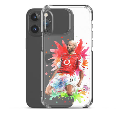 Arsenal Thierry Henry Vintage Clear Case for iPhone® - The 90+ Minute