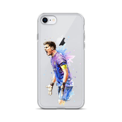 Real Madrid Legend Casillas Vintage Clear Case for iPhone® - The 90+ Minute