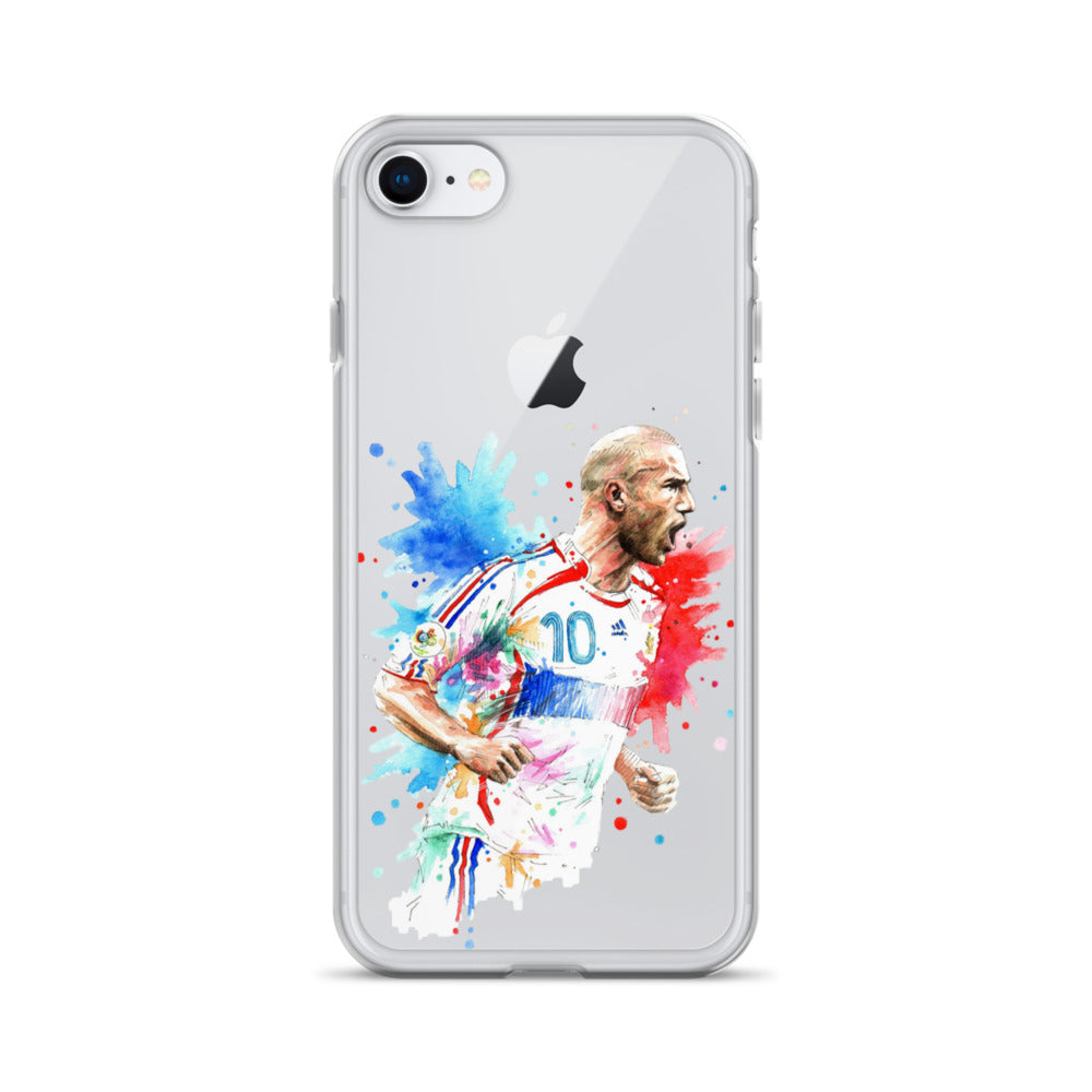 France Zinadine Zidane "Zizou" Vintage Clear Case for iPhone® - The 90+ Minute