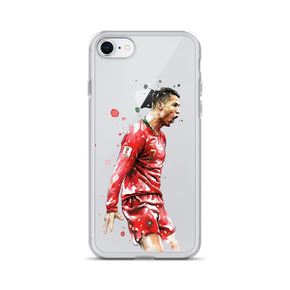 Ronaldo Portugal Celebration Vintage Clear Case for iPhone®