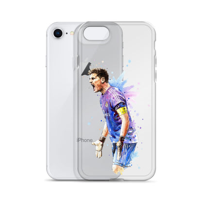 Real Madrid Legend Casillas Vintage Clear Case for iPhone® - The 90+ Minute