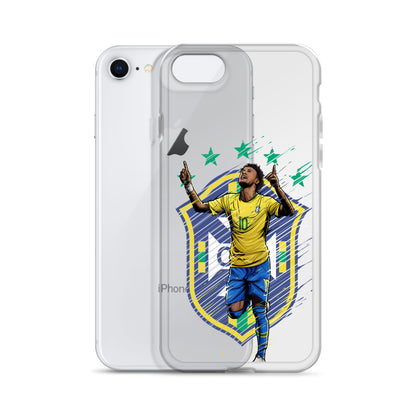Neymar Brazil Logo iPhone Clear Case - The 90+ Minute