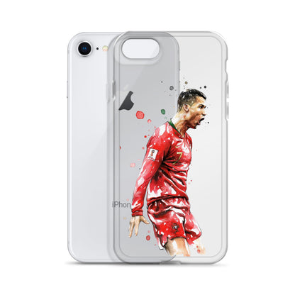 Ronaldo Portugal Celebration Vintage Clear Case for iPhone®