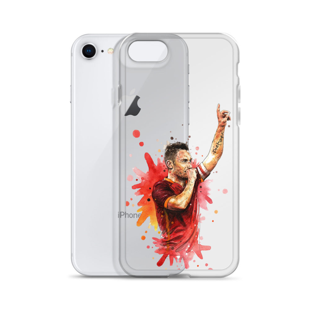 AS Roma Totti Eterno Vintage Clear Case for iPhone®