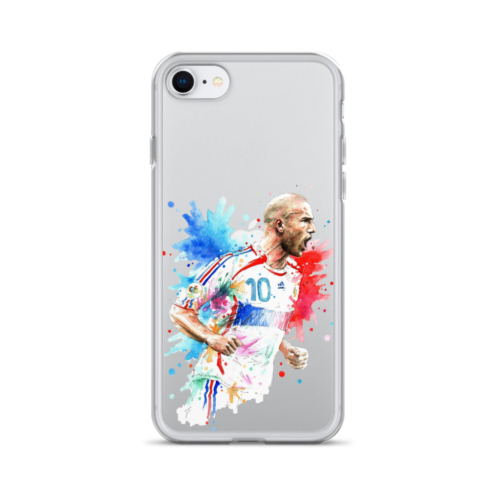 France Zinadine Zidane "Zizou" Vintage Clear Case for iPhone® - The 90+ Minute