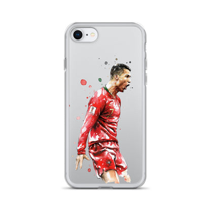 Ronaldo Portugal Celebration Vintage Clear Case for iPhone®