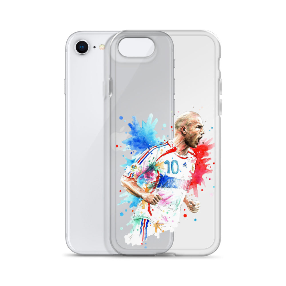 France Zinadine Zidane "Zizou" Vintage Clear Case for iPhone® - The 90+ Minute