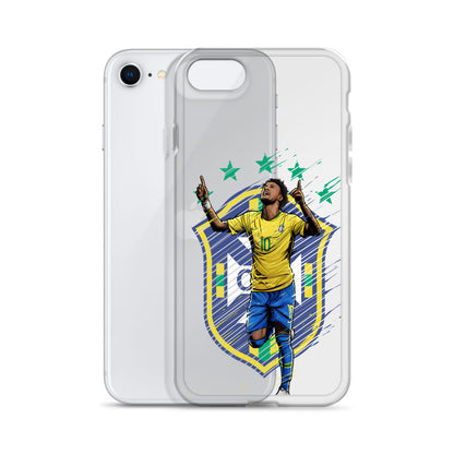 Neymar Brazil Logo iPhone Clear Case - The 90+ Minute