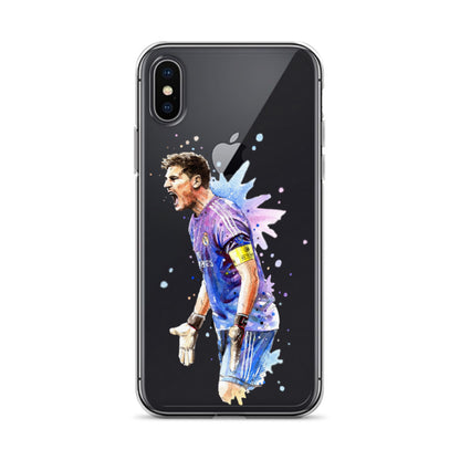 Real Madrid Legend Casillas Vintage Clear Case for iPhone® - The 90+ Minute