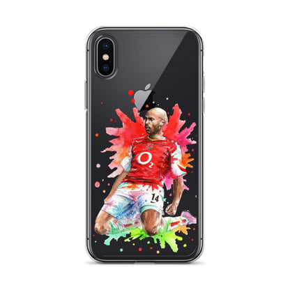 Arsenal Thierry Henry Vintage Clear Case for iPhone® - The 90+ Minute