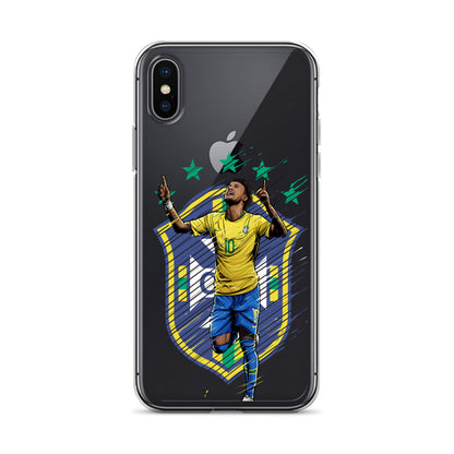 Neymar Brazil Logo iPhone Clear Case - The 90+ Minute