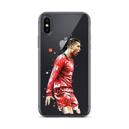 Ronaldo Portugal Celebration Vintage Clear Case for iPhone®