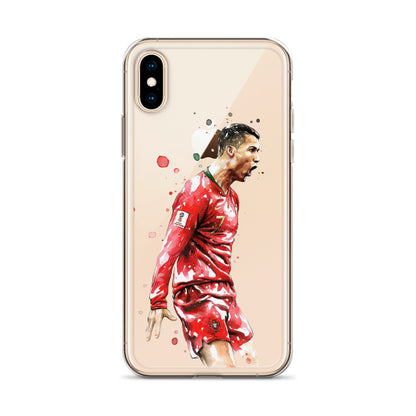 Ronaldo Portugal Celebration Vintage Clear Case for iPhone®