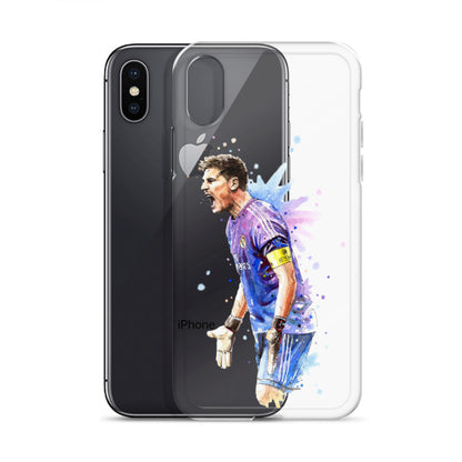 Real Madrid Legend Casillas Vintage Clear Case for iPhone® - The 90+ Minute